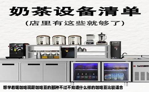 想学着喝咖啡现磨咖啡豆的那种不过不知道什么样的咖啡豆比较适合