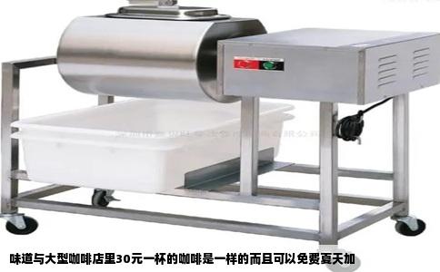 味道与大型咖啡店里30元一杯的咖啡是一样的而且可以免费夏天加